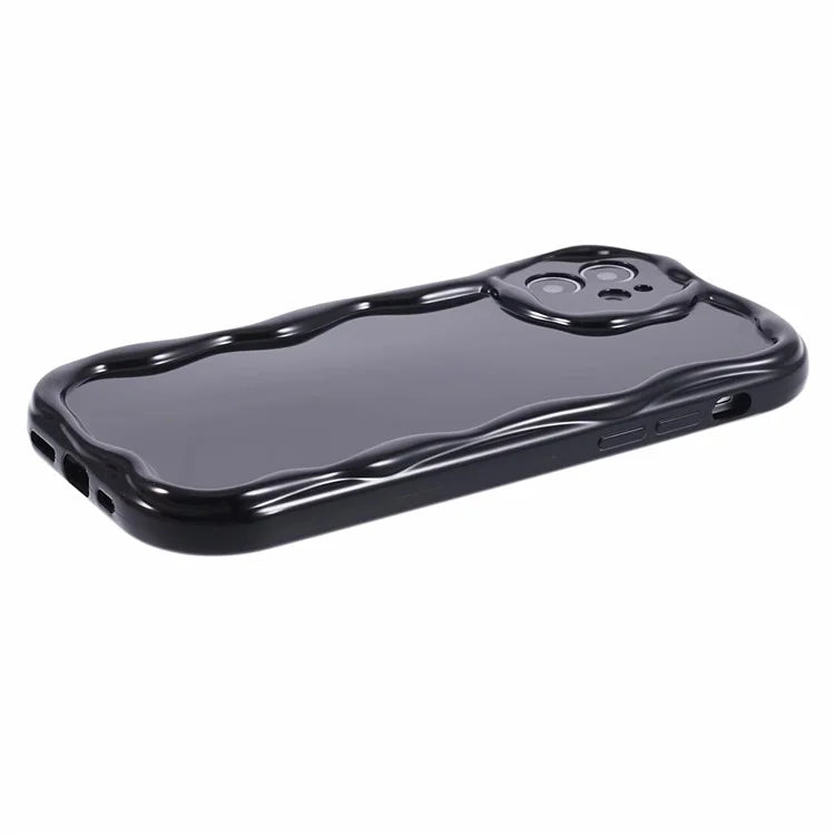 For iPhone 12 Creative Wave Design Shockproof Back Cover TPU Phone Case