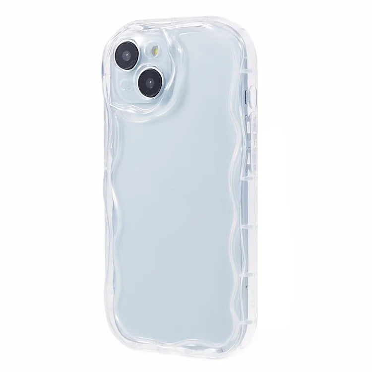For iPhone 14 Creative Wave Design Soft TPU Phone Case Drop-proof Back Cover