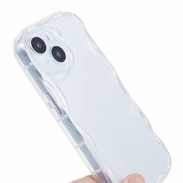For iPhone 14 Creative Wave Design Soft TPU Phone Case Drop-proof Back Cover