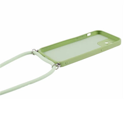 For iPhone 12 Phone Case Rubberized Soft TPU Cover with Long Lanyard