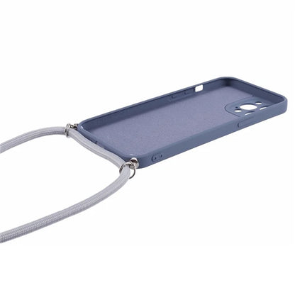 For iPhone 12 Pro Case Fiber Lining Soft TPU Phone Cover with Long Lanyard