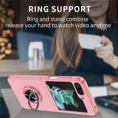 For Samsung Galaxy Z Flip5 5G Hard PC Phone Case Ring Kickstand Cover Support Magnetic Car Mount