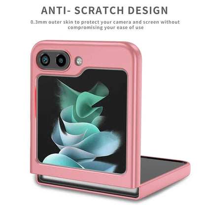 For Samsung Galaxy Z Flip5 5G Hard PC Phone Case Ring Kickstand Cover Support Magnetic Car Mount