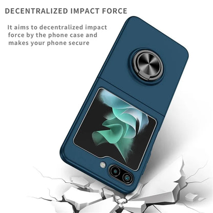 For Samsung Galaxy Z Flip5 5G Hard PC Phone Case Ring Kickstand Cover Support Magnetic Car Mount