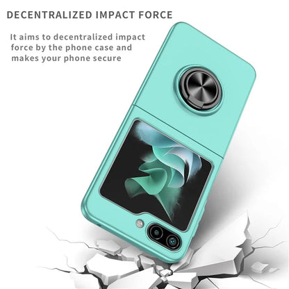 For Samsung Galaxy Z Flip5 5G Hard PC Phone Case Ring Kickstand Cover Support Magnetic Car Mount