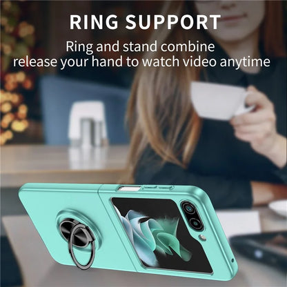 For Samsung Galaxy Z Flip5 5G Hard PC Phone Case Ring Kickstand Cover Support Magnetic Car Mount