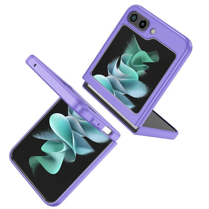 For Samsung Galaxy Z Flip5 5G Hard PC Phone Case Ring Kickstand Cover Support Magnetic Car Mount