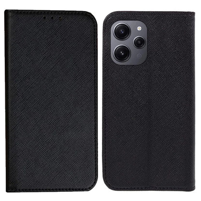 For Xiaomi Redmi 12 4G Phone Case Cross Texture PU Leather Stand Flip Wallet Cover