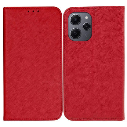 For Xiaomi Redmi 12 4G Phone Case Cross Texture PU Leather Stand Flip Wallet Cover