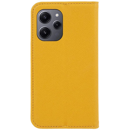 For Xiaomi Redmi 12 4G Phone Case Cross Texture PU Leather Stand Flip Wallet Cover