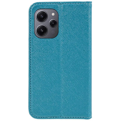 For Xiaomi Redmi 12 4G Phone Case Cross Texture PU Leather Stand Flip Wallet Cover
