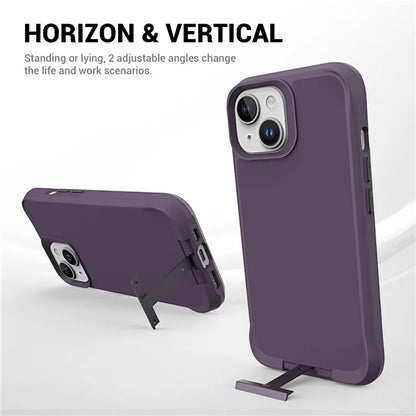 Taurustar Series Kickstand Cover for iPhone 15 Case PC+TPU Phone Shell