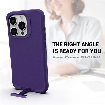 Taurustar Series Kickstand Cover for iPhone 14 Pro Max Case Microfiber Lining PC+TPU Back Shell