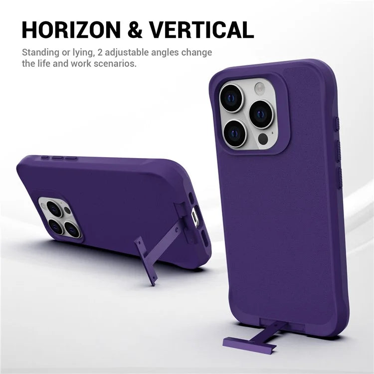Taurustar Series Kickstand Cover for iPhone 14 Pro Max Case Microfiber Lining PC+TPU Back Shell