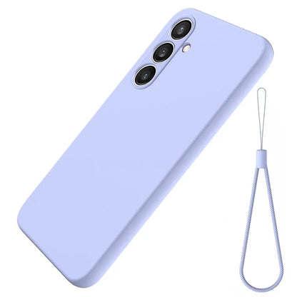 Shockproof Cover for Samsung Galaxy S23 FE Case Soft Lining Liquid Silicone Shell with Strap