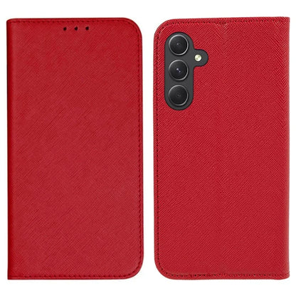 Cross Texture Shell for Samsung Galaxy F34 5G / M34 5G , Phone Case PU Leather Stand Flip Wallet Cover