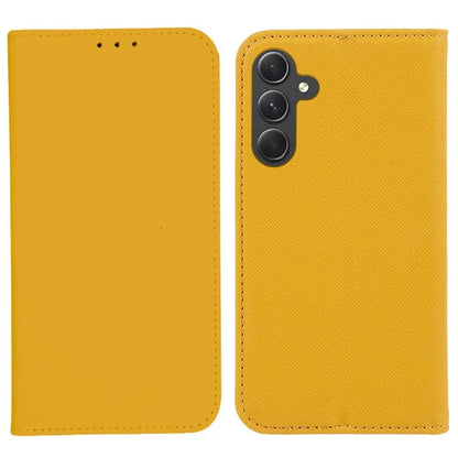 Cross Texture Shell for Samsung Galaxy F34 5G / M34 5G , Phone Case PU Leather Stand Flip Wallet Cover