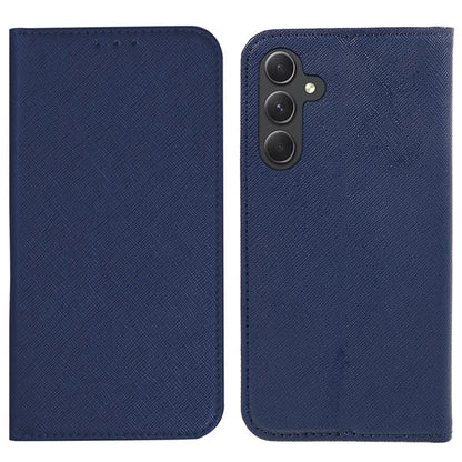 Cross Texture Shell for Samsung Galaxy F34 5G / M34 5G , Phone Case PU Leather Stand Flip Wallet Cover