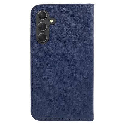 Cross Texture Shell for Samsung Galaxy F34 5G / M34 5G , Phone Case PU Leather Stand Flip Wallet Cover