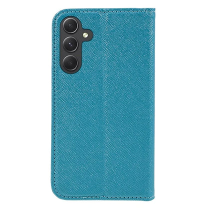 Cross Texture Shell for Samsung Galaxy F34 5G / M34 5G , Phone Case PU Leather Stand Flip Wallet Cover