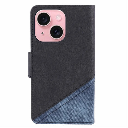 For iPhone 15 Case Anti-Drop PU Leather Flip Cover Wallet Phone Case with Stand