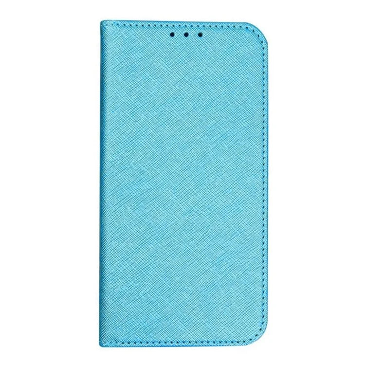 For iPhone 15 Pro PU Leather Stand Cover Cross Texture Wallet Flip Phone Case