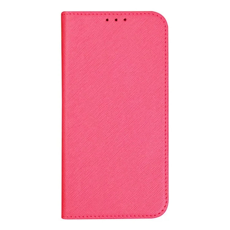 For iPhone 15 Pro PU Leather Stand Cover Cross Texture Wallet Flip Phone Case
