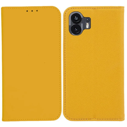 For Nothing Phone (2) PU Leather Cross Texture Case Stand Wallet Protective Phone Cover