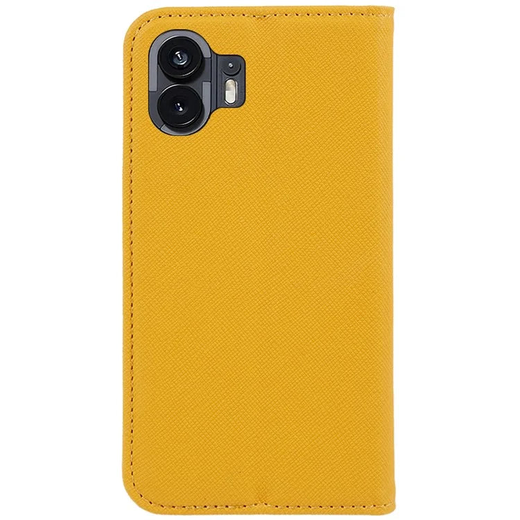 For Nothing Phone (2) PU Leather Cross Texture Case Stand Wallet Protective Phone Cover