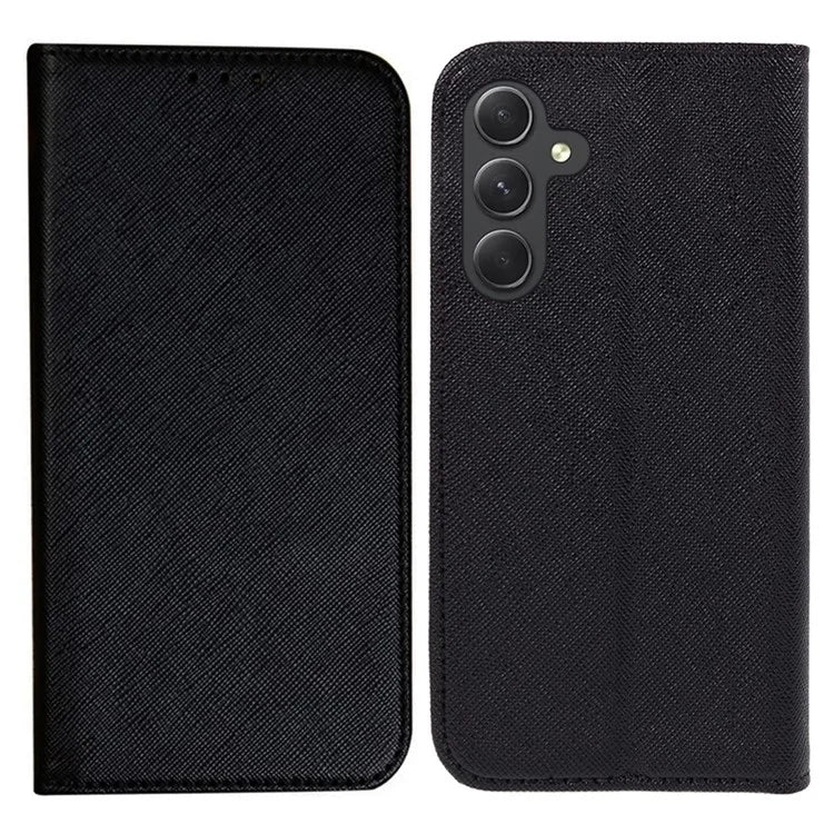 For Samsung Galaxy F34 5G / M34 5G PU Leather Wallet Case Cross Texture Magnetic Stand Phone Cover