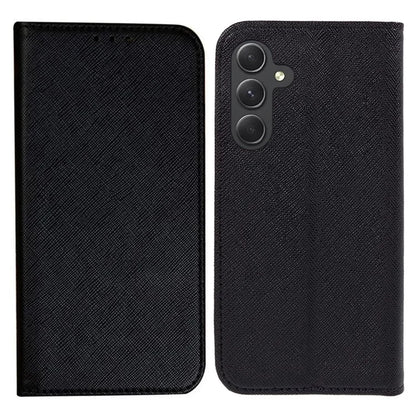 For Samsung Galaxy F34 5G / M34 5G PU Leather Wallet Case Cross Texture Magnetic Stand Phone Cover