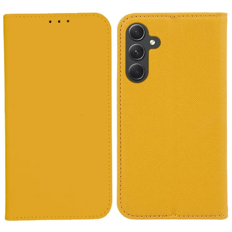 For Samsung Galaxy F34 5G / M34 5G PU Leather Wallet Case Cross Texture Magnetic Stand Phone Cover