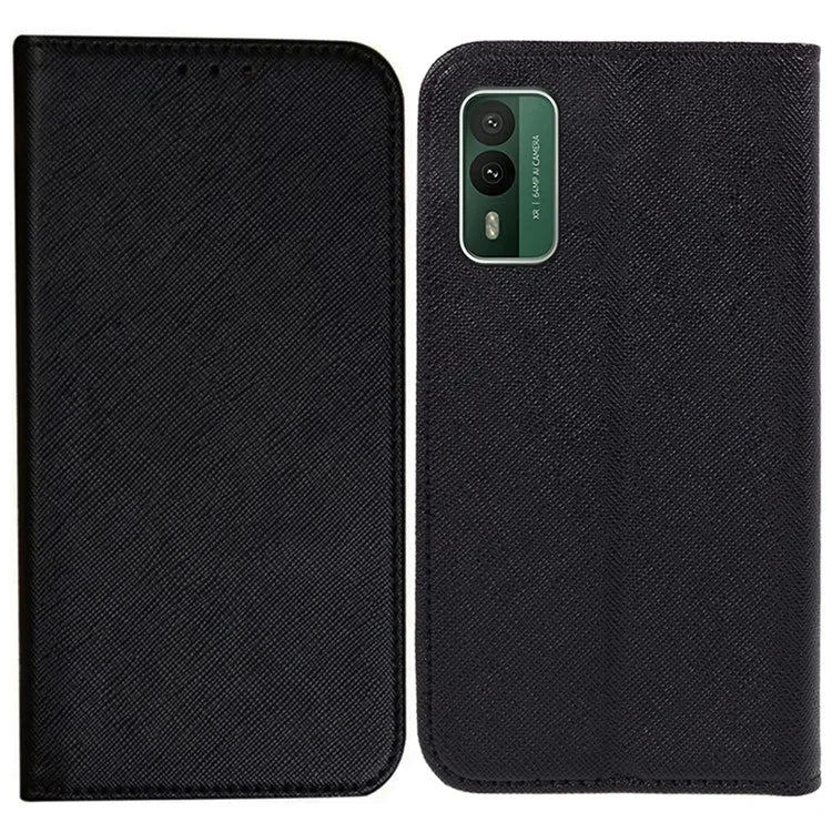 For Nokia XR21 Cross Texture Wallet Phone Shell Magnetic Closing PU Leather Stand Cover