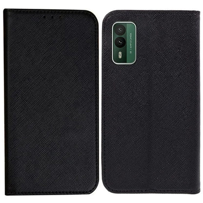 For Nokia XR21 Cross Texture Wallet Phone Shell Magnetic Closing PU Leather Stand Cover