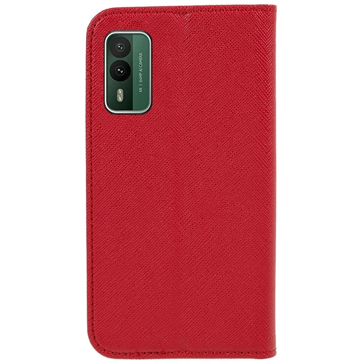 For Nokia XR21 Cross Texture Wallet Phone Shell Magnetic Closing PU Leather Stand Cover