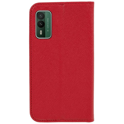 For Nokia XR21 Cross Texture Wallet Phone Shell Magnetic Closing PU Leather Stand Cover