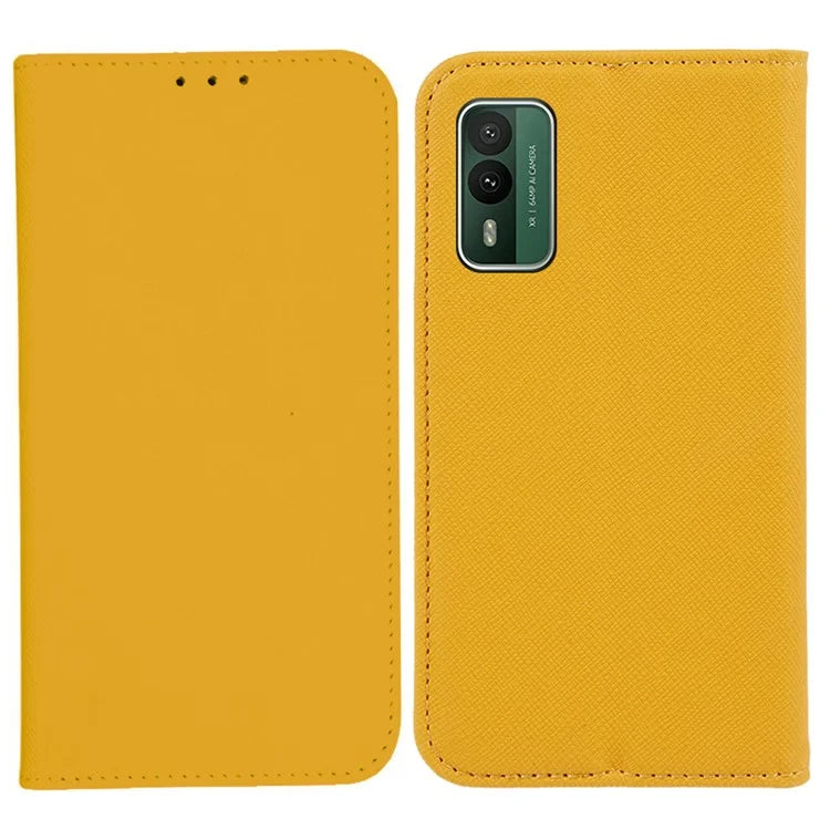 For Nokia XR21 Cross Texture Wallet Phone Shell Magnetic Closing PU Leather Stand Cover