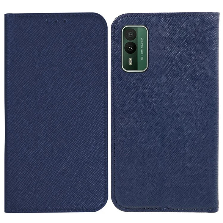 For Nokia XR21 Cross Texture Wallet Phone Shell Magnetic Closing PU Leather Stand Cover
