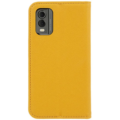 For Nokia C32 Magnetic Closing PU Leather Case Cross Texture Stand Wallet Protective Phone Cover