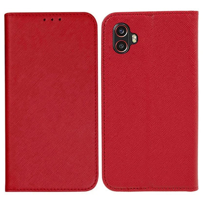 For Samsung Galaxy Xcover6 Pro 5G PU Leather Wallet Stand Case Cross Texture Magnetic Phone Cover