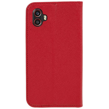 For Samsung Galaxy Xcover6 Pro 5G PU Leather Wallet Stand Case Cross Texture Magnetic Phone Cover