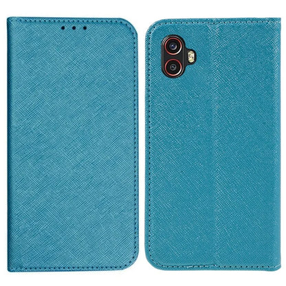 For Samsung Galaxy Xcover6 Pro 5G PU Leather Wallet Stand Case Cross Texture Magnetic Phone Cover