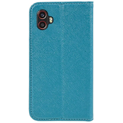 For Samsung Galaxy Xcover6 Pro 5G PU Leather Wallet Stand Case Cross Texture Magnetic Phone Cover