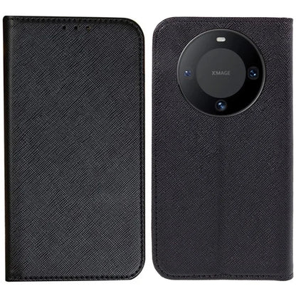 For Huawei Mate 60 PU Leather Wallet Stand Case Shockproof Cross Texture Phone Cover