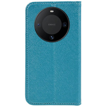 For Huawei Mate 60 PU Leather Wallet Stand Case Shockproof Cross Texture Phone Cover