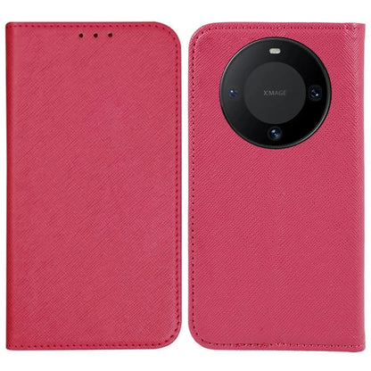 For Huawei Mate 60 PU Leather Wallet Stand Case Shockproof Cross Texture Phone Cover