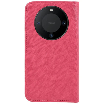 For Huawei Mate 60 PU Leather Wallet Stand Case Shockproof Cross Texture Phone Cover