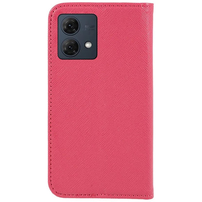 For Motorola Moto G84 5G Cross Texture Phone Cover Shockproof Leather Wallet Stand Case
