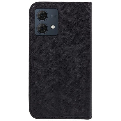 For Motorola Moto G84 5G Cross Texture Phone Cover Shockproof Leather Wallet Stand Case