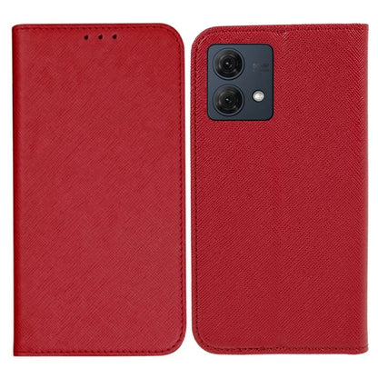 For Motorola Moto G84 5G Cross Texture Phone Cover Shockproof Leather Wallet Stand Case